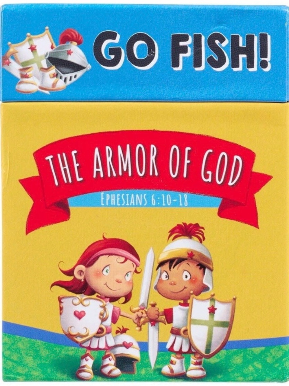 Go Fish! The Armor of God - Children's Fish Card Game (Yellow/Blue)
